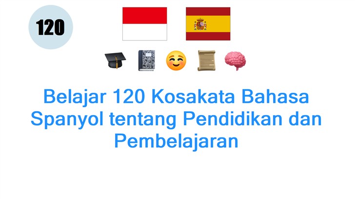Belajar 120 Kosakata Bahasa Spanyol tentang Pendidikan dan Pembelajaran